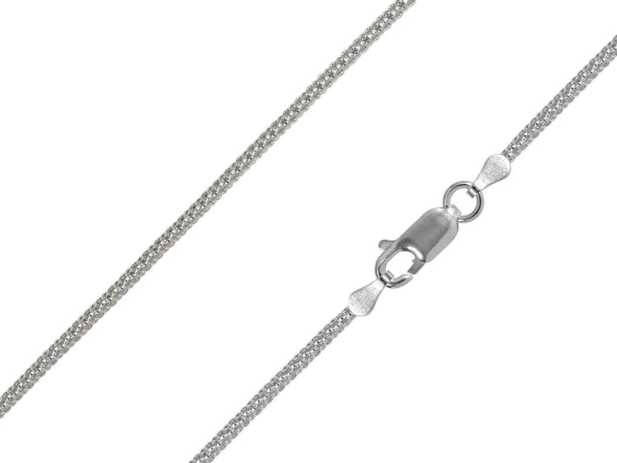 Sterling Silver Plated 1.8mm Popcorn Chain 18"/45cm Unhallmarked