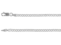 Sterling Silver Plated 3.5mm Round Belcher Chain 18"/45cm Unhallmarked