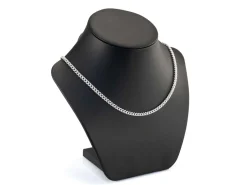 Sterling Silver Plated 4.5mm Round Curb Chain 18