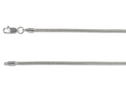 Sterling Silver Plated 2.4mm Round Snake Chain 18"/45cm Unhallmarked