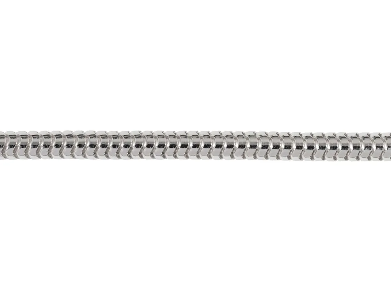 Sterling Silver Plated 2.4mm Round Snake Chain 18"/45cm Unhallmarked