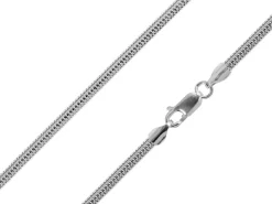 Sterling Silver Plated 3.0mm Round Snake Chain 18"/45cm Unhallmarked