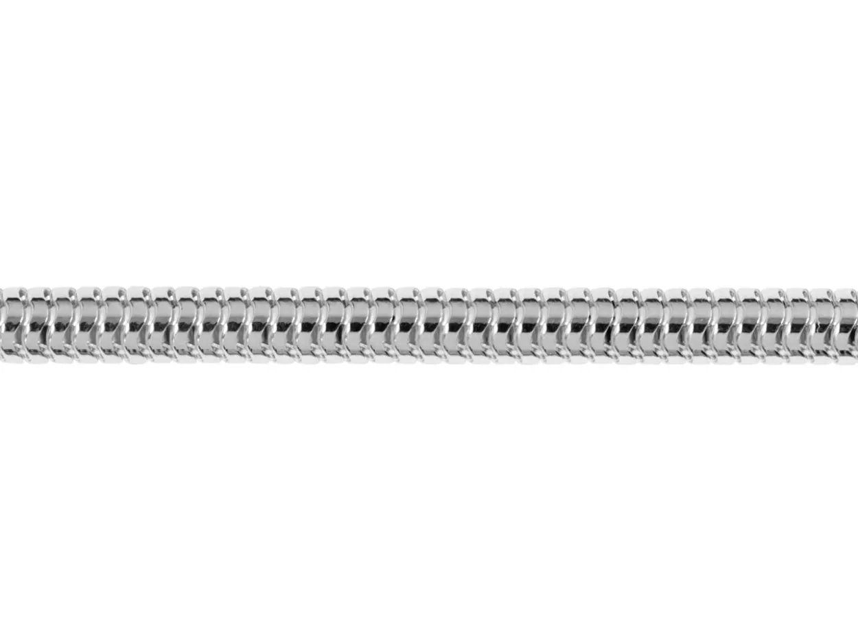 Sterling Silver Plated 3.0mm Round Snake Chain 18"/45cm Unhallmarked