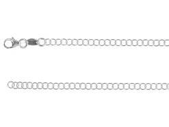 Sterling Silver Plated 3.4mm Round Trace Chain 18"/45cm Unhallmarked