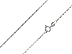 Sterling Silver Plated 1.4mm Tight Round Trace Chain 18"/45cm Unhallmarked