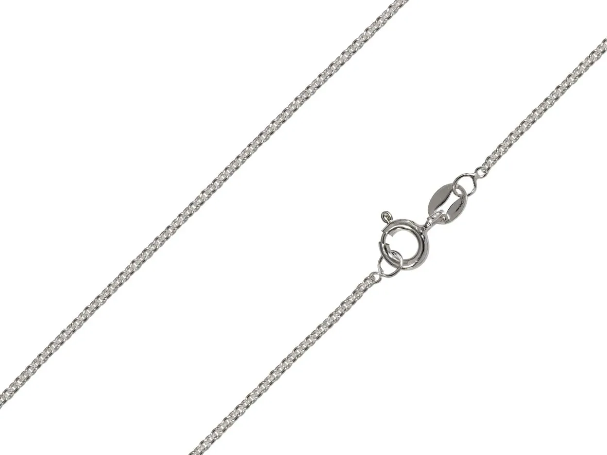 Sterling Silver Plated 1.4mm Tight Round Trace Chain 18"/45cm Unhallmarked