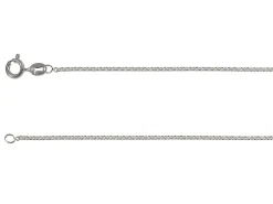 Sterling Silver Plated 1.4mm Tight Round Trace Chain 18"/45cm Unhallmarked