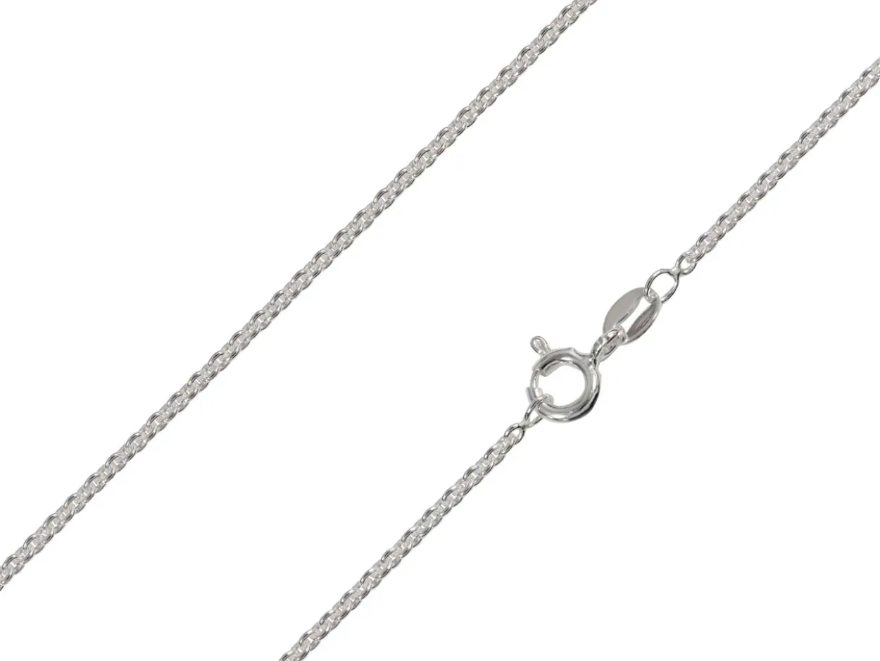 Sterling Silver Plated 1.8mm Tight Round Trace Chain 18"/45cm Unhallmarked