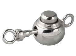 Sterling Silver Push Button Round Clasp 7mm