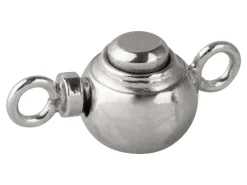 Sterling Silver Push Button Round Clasp 7mm