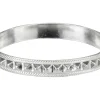 Sterling Silver Pyramid Patterned Ring 3mm Size M