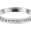 Sterling Silver Pyramid Patterned Ring 3mm Size O