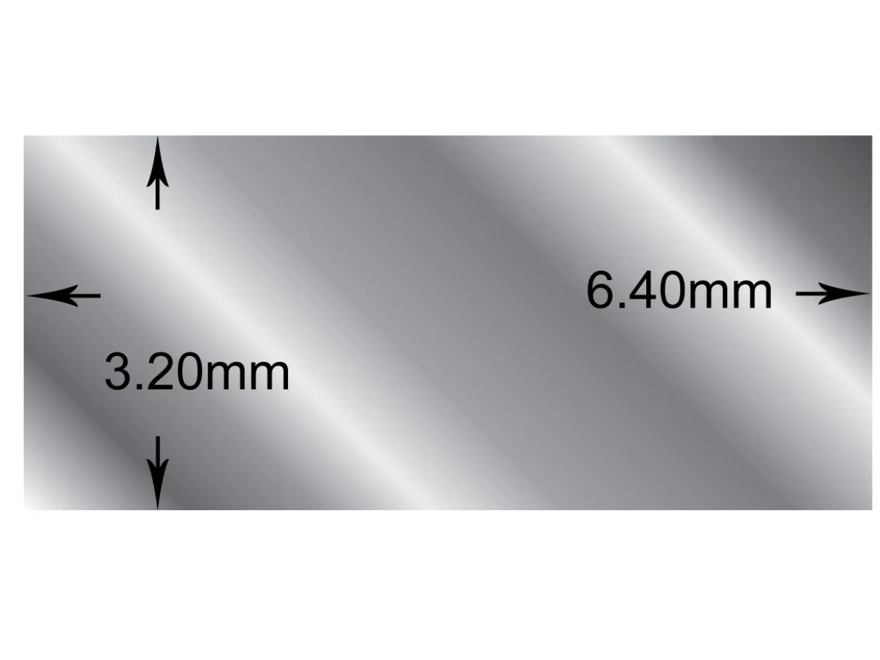 Sterling Silver Rectangular Wire 6.4mm X 3.2mm Fully Annealed, 100% Recycled Silver