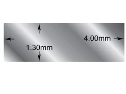 Sterling Silver Rectangular Wire 4.0mm X 1.3mm Fully Annealed, 100% Recycled Silver