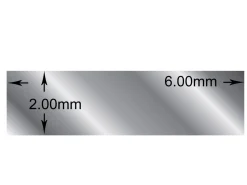 Sterling Silver Rectangular Wire 6.0mm X 2.0mm Fully Annealed, 100% Recycled Silver