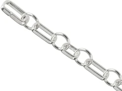 Sterling Silver Rectangular Link Connector 7x10mm