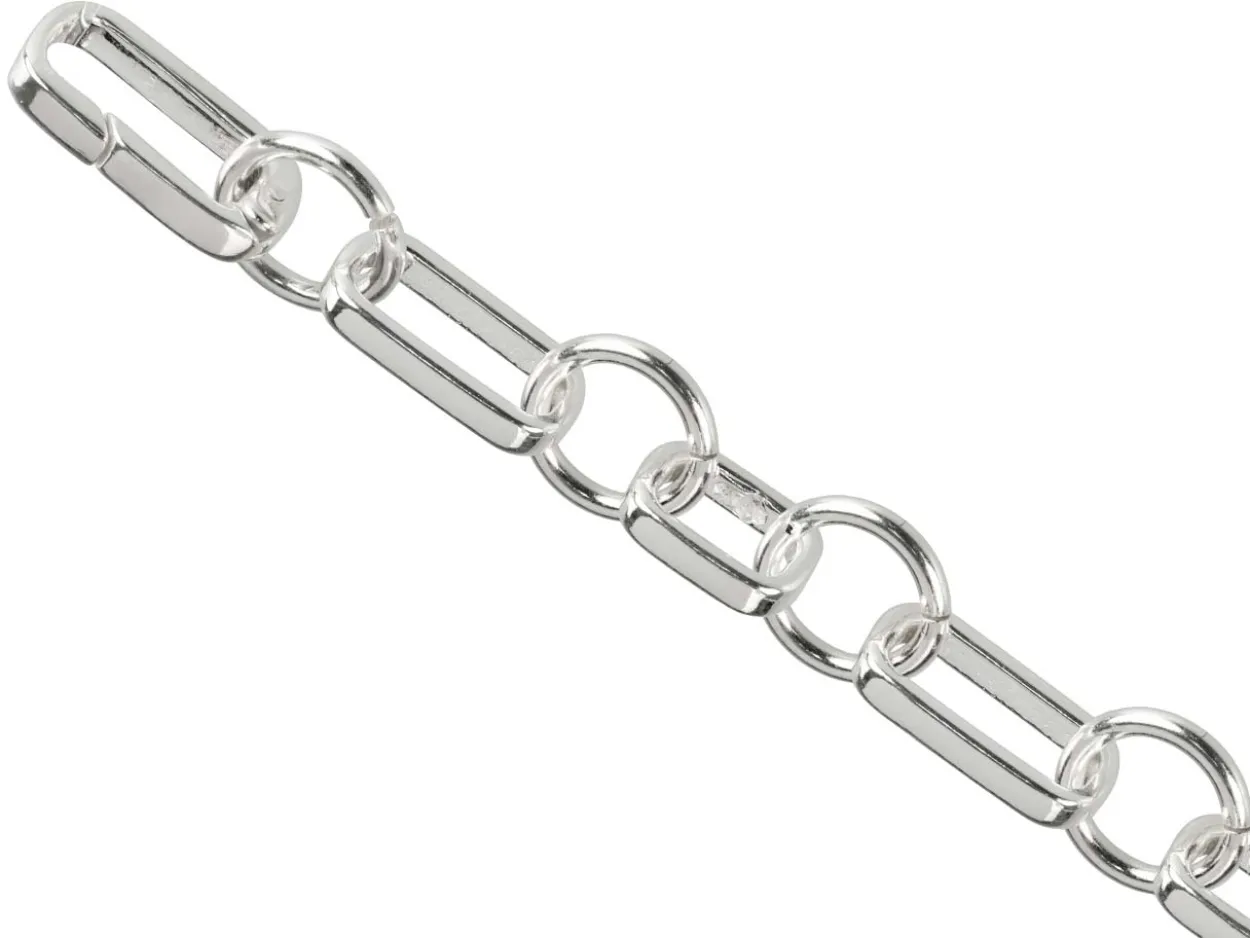 Sterling Silver Rectangular Link Connector 7x10mm