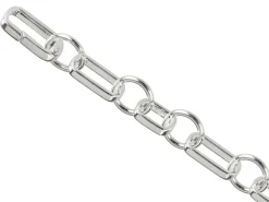 Sterling Silver Rectangular Link Connector 7x14mm