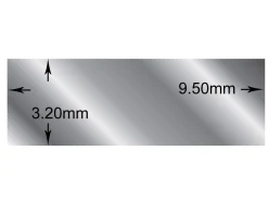 Sterling Silver Rectangular Wire 9.5mm X 3.2mm Fully Annealed, 100% Recycled Silver