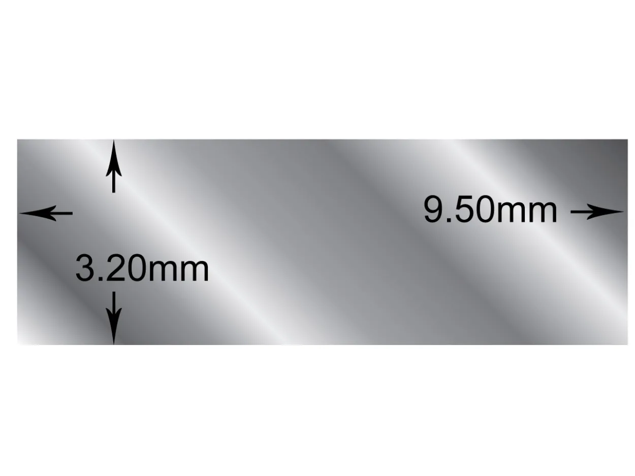 Sterling Silver Rectangular Wire 9.5mm X 3.2mm Fully Annealed, 100% Recycled Silver