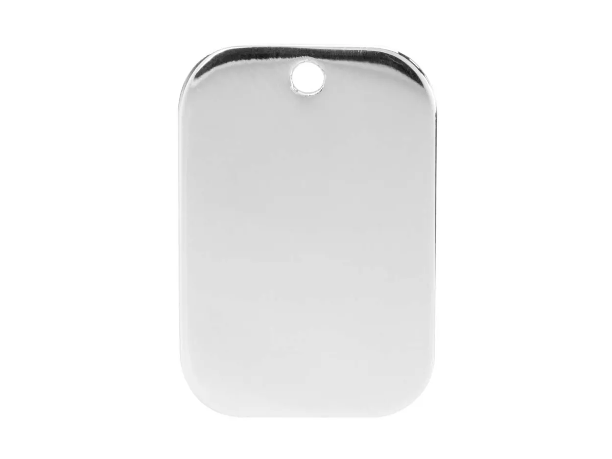 Sterling Silver Rectangular Blank 18x12mm