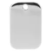 Sterling Silver Rectangular Blank 15x10mm Pack of 3