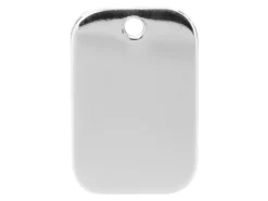 Sterling Silver Rectangular Blank 15x10mm Pack of 3