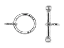 Sterling Silver Ring And Bar, Ring Diameter 9mm, Bar Length 15mm