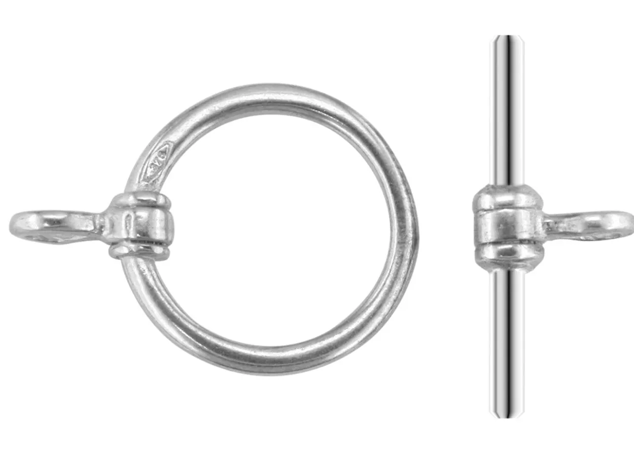 Sterling Silver Ring And Bar, Ring Diameter 7mm, Bar Length 10mm