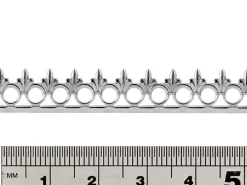 Sterling Silver Ring And Fleur Gallery Strip 8.8mm