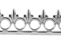 Sterling Silver Ring And Fleur Gallery Strip 8.8mm