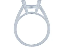 Sterling Silver Ring Mount Single Stone Oval Hallmarked Stone Size 10x8mm Size M