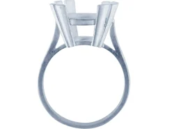 Sterling Silver Ring Mount Single Stone Oval Hallmarked Stone Size 16x12mm Size N