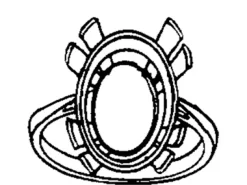 Sterling Silver Ring Mount Single Stone Oval Hallmarked Stone Size 16x12mm Size N