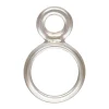 Sterling Silver Round Bezel Setting Drop, 3mm