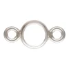 Sterling Silver Round Bezel Setting Connector, 3mm