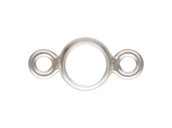 Sterling Silver Round Bezel Setting Connector, 3mm
