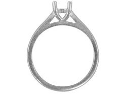 Sterling Silver Round 4 Claw Double Bezel Ring Hallmarked 4.5mm 33pt Size N