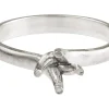 Sterling Silver Round 4 Claw Twist Ring Mount Hallmarked 5.0mm 0.50pt Size M