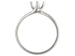 Sterling Silver Round 4 Claw Twist Ring Mount Hallmarked 6.0mm 0.75pt Size M