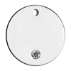 Sterling Silver Round Disc 15mm Cubic Zirconia Stamping Blank Heavy
