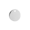 Sterling Silver Round Disc 10mm Stamping Blank Pack of 5 With 1 Hole, Marked '925', 100% Recycled Silver
