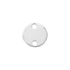 Sterling Silver Round Disc 10mm Stamping Blank Pack of 5 With 2 Holes, Marked '925', 100% Recycled Silver