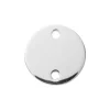 Sterling Silver Round Disc 15mm Stamping Blank Pack of 3 With 2 Holes, Marked '925', 100% Recycled Silver
