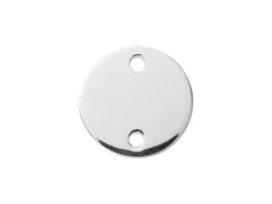 Sterling Silver Round Disc 15mm Stamping Blank Pack of 3 With 2 Holes, Marked '925', 100% Recycled Silver