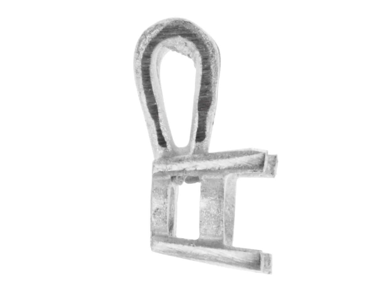 Sterling Silver Round Double Gallery 4 Claw Pendant Round 50pt