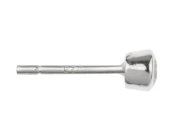Sterling Silver Round Ear Stud 4mm, Pack of 10, Bezel Set