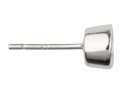 Sterling Silver Round Ear Stud 5mm, Pack of 10, Bezel Set