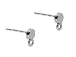 Sterling Silver Round Ear Stud And Ring 4mm Pack of 2, 100% Recycled Silver