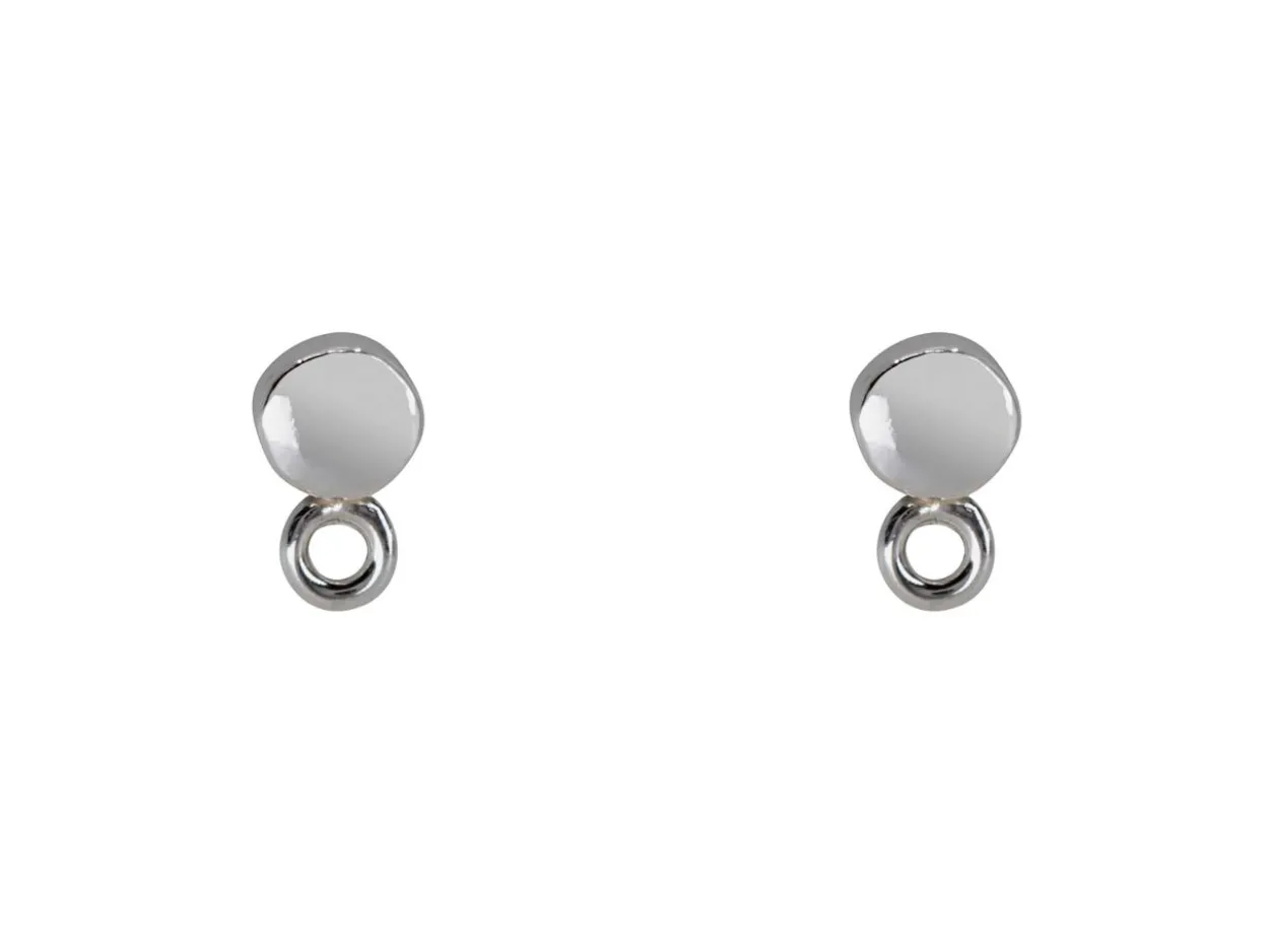 Sterling Silver Round Ear Stud And Ring 4mm Pack of 2, 100% Recycled Silver